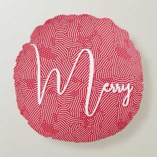 Cojín Redondo Feliz Navidad