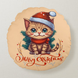Cojín Redondo Feliz Navidad