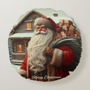 Cojín Redondo Feliz Navidad