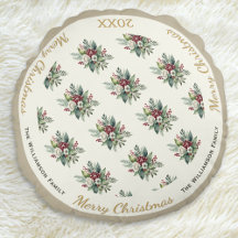 Feliz Navidad Fiesta Navideña Acuarela Floral