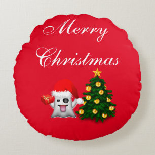 Cojín Redondo Feliz Navidad- Merry Christmas