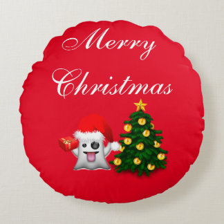 Cojín Redondo Feliz Navidad- Merry Christmas