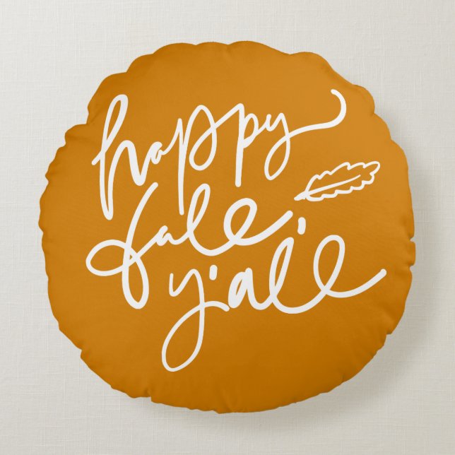 Cojín Redondo Feliz otoño (Anverso)