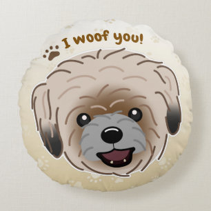 Cojín Redondo Feliz Shih Tzu Dog Lover I Wowty Paws