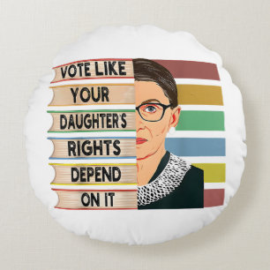 Cojín Redondo Feminista Ruth Bader Ginsburg RBG Chica De Cita Co