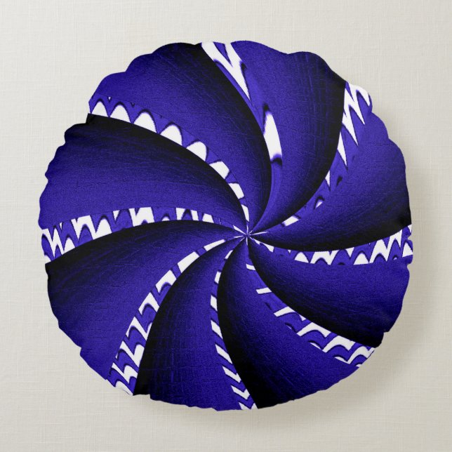 Cojín Redondo Festival blues..... (Anverso)