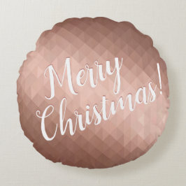 Cojín Redondo Festividades navideñas rosa moda dorada estacional
