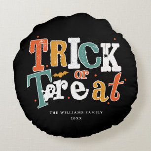 Cojín Redondo Fiesta de Halloween Trick O Trek