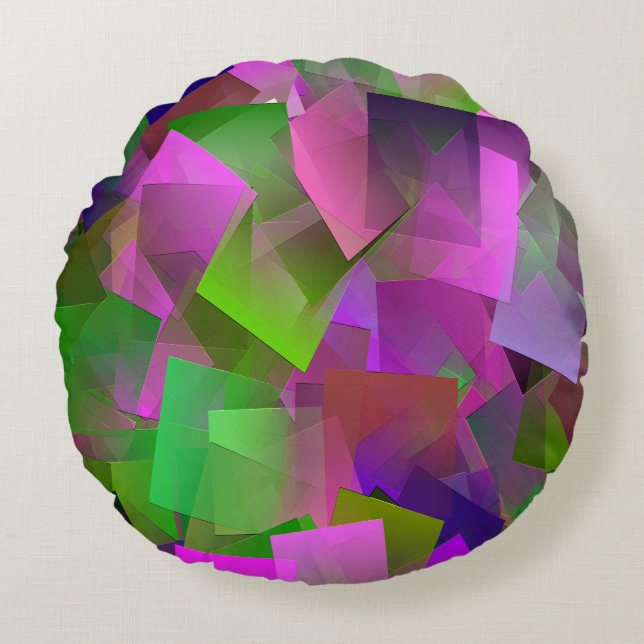 Cojín Redondo Fiesta de primavera.... (Anverso)