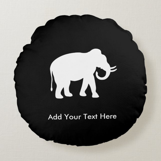 Cojín Redondo Fiesta del intercambio del regalo del elefante (Anverso)
