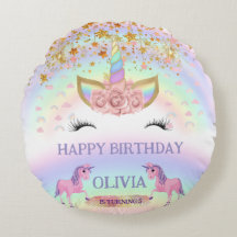 Fiesta unicornio Arcoiris primer chica de cumpleañ