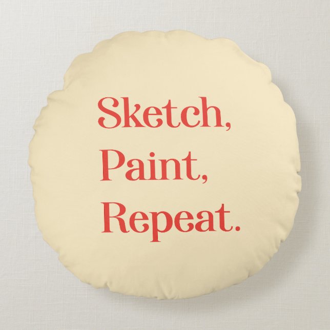 Cojín Redondo Find Creative Rhythm With Modern Lettering (Anverso)