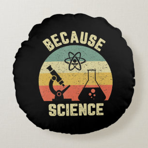 Cojín Redondo Física divertida de la ciencia en biología por la