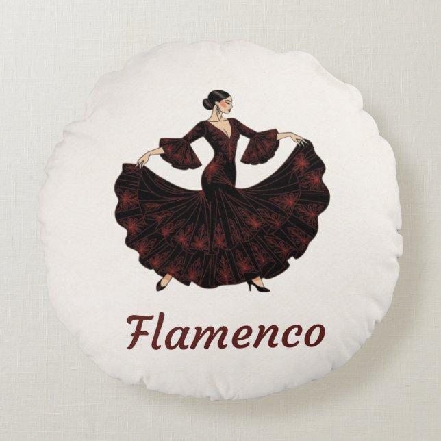 Cojín Redondo Flamenco (Anverso)
