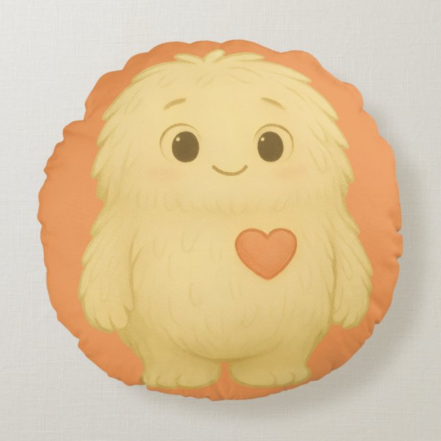 Cojín Redondo Flauschi Kissen – Das Empathie-Monster (Anverso)