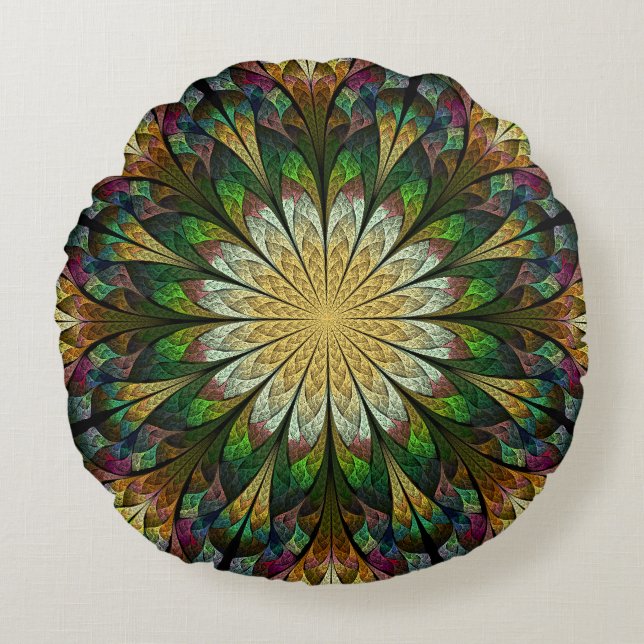 Cojín Redondo Flor agobiada (Anverso)