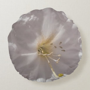 Cojín Redondo flor blanca
