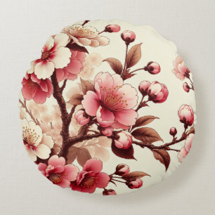 Cojín Redondo Flor de Cerezo