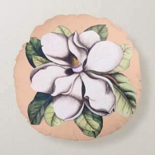 Cojín Redondo Flor de Magnolia