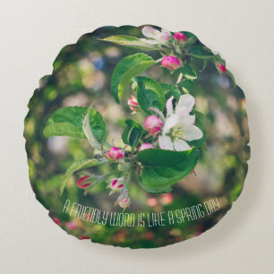 Cojín Redondo Flor de manzana