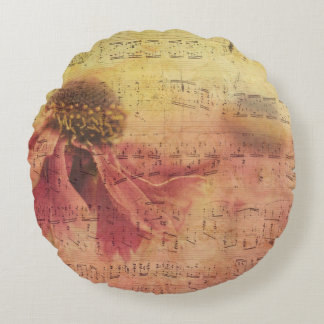 Cojín Redondo Flor de papel de fondo de textura