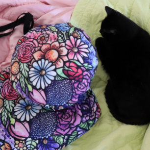 Cojín Redondo Flor de primavera de Bouquet floral