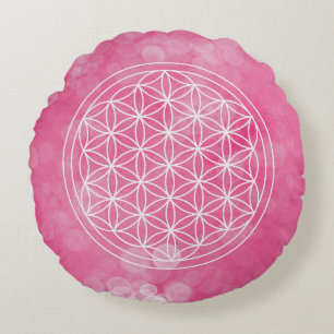 Cojín Redondo Flor de vida