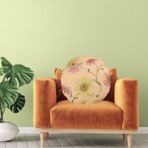 Flor fresca y salvaje Patrón rosa y amarillo sobre