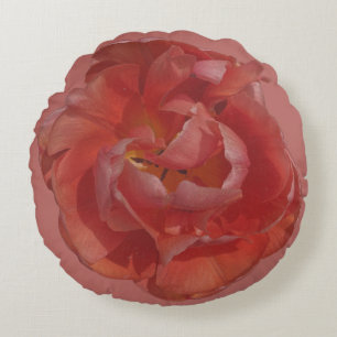 Cojín Redondo flor roja