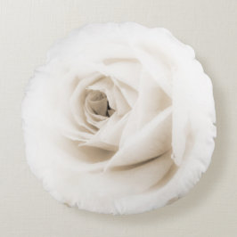 Cojín Redondo Flor rosa blanca