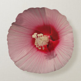 Cojín Redondo Flor rosa Poliéster cepillado Colchón de lanzamien