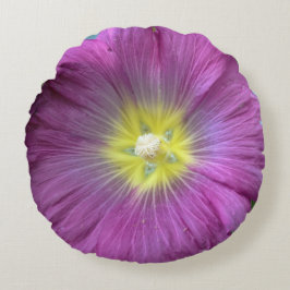 Cojín Redondo Flor rosa Poliéster cepillado Colchón de lanzamien