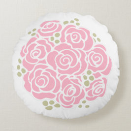 Cojín Redondo Flor rosa rosa rosa rambla redonda