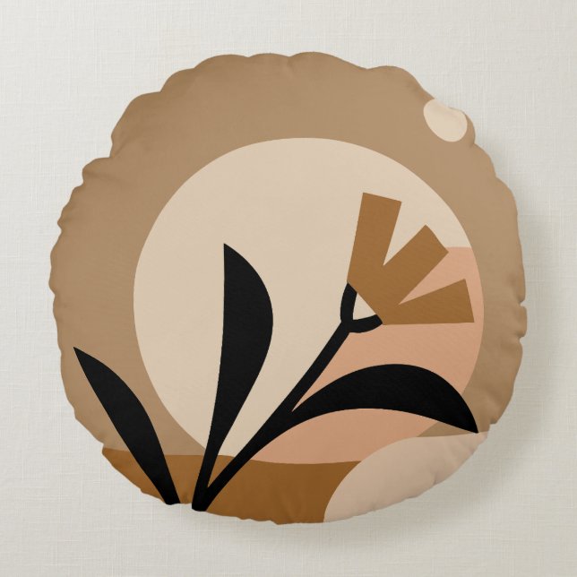 Cojín Redondo Flor Sun Boho (Anverso)