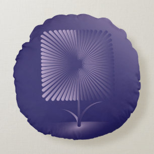 Cojín Redondo Flor violeta cuadrada