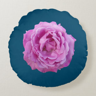 Cojín Redondo Flor violeta morada Rosa