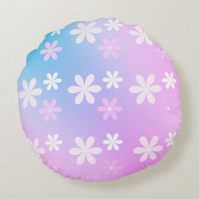 Cojín Redondo Floral (Reverso)
