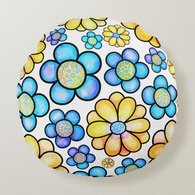 Cojín Redondo Floral Bloom (Anverso)