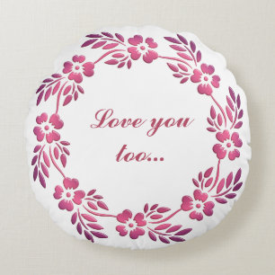 Cojín Redondo Floral Crown Purple Mandala