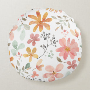 Cojín Redondo Floral Printed Throw