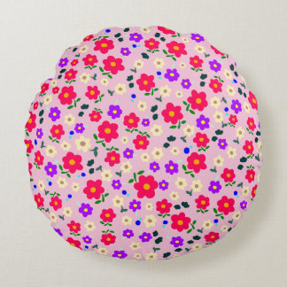 Cojín Redondo floral rose