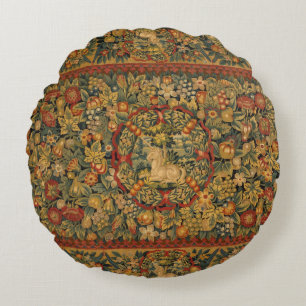 Cojín Redondo Floral Unicorn Motif