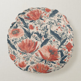 Cojín Redondo Floral Vintage