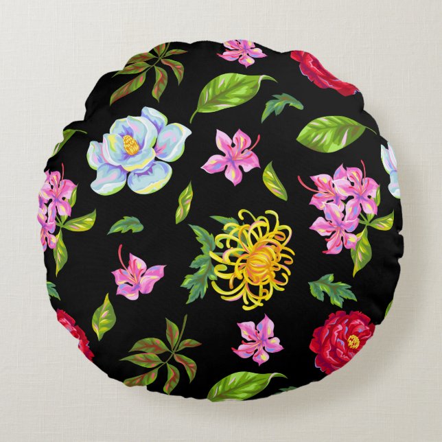 Cojín Redondo Flores (Anverso)