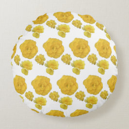 Cojín Redondo Flores amarillas