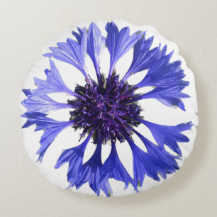 Cojín Redondo Flores amarillas y azules