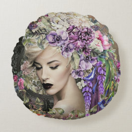 Cojín Redondo Flores de dama
