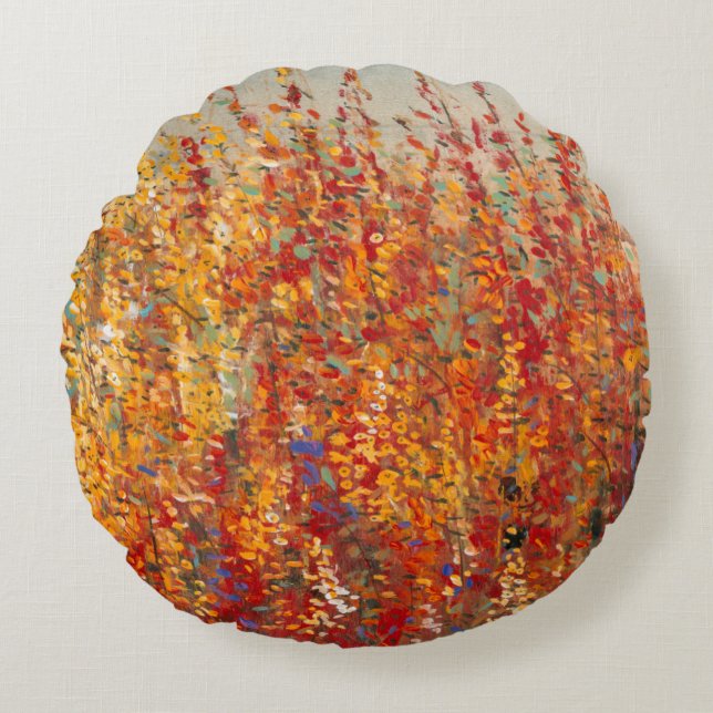 Cojín Redondo Flores de desierto altas temperaturas II (Anverso)