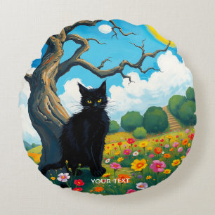 Cojín Redondo Flores de gato de árbol graso