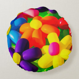 Cojín Redondo Flores de globos de juguete